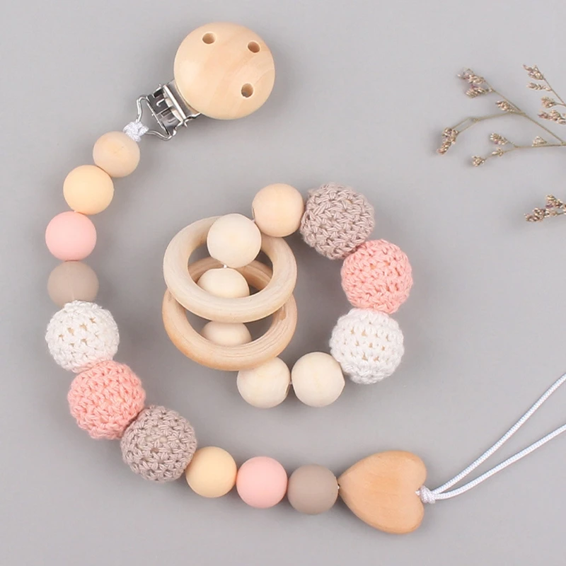 Cartoon Wooden Teething Bracelet Beads Pacifier Holder with Clip Teether Toys Dropshipping
Cartoon Wooden Teething Bracelet Beads Pacifier Holder with Clip Teether Toys Dropshipping