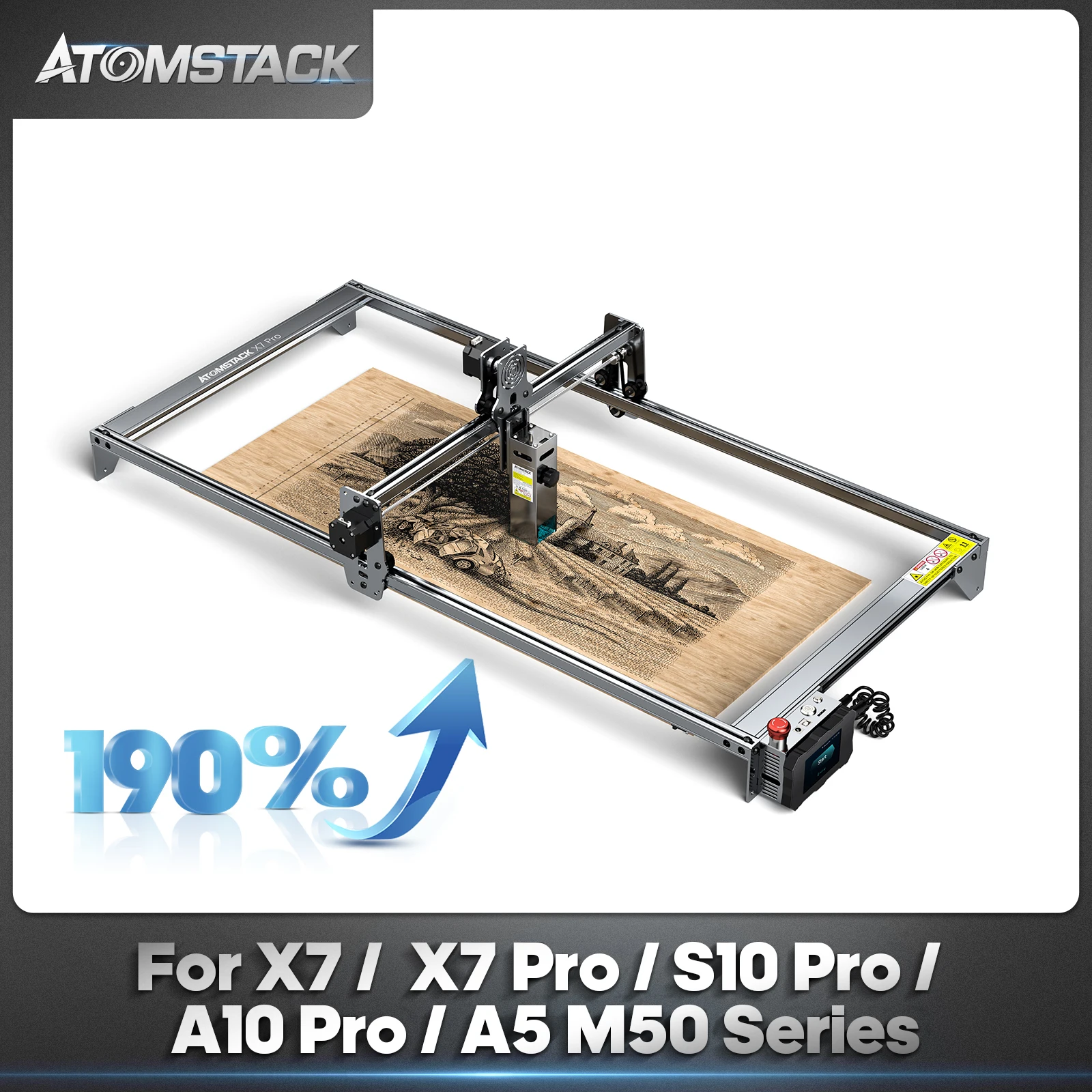 

ATOMSTACK X7 Pro Extension kit Y-axis Extension to 850x410mm for A10 Pro S10 Pro A5 M50 A5 M50 Pro A5 A5 Pro+ Laser Engraving