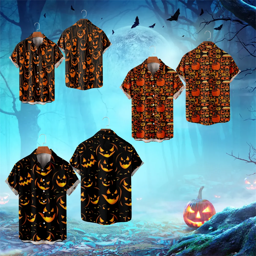 Halloween Shirts Casual Button Down Shirts Turndown Outdoor Short Sleeve Shirt for Halloween Day
Halloween Shirts Casual Button Down Shirts Turndown Outdoor Short Sleeve Shirt for Halloween Day