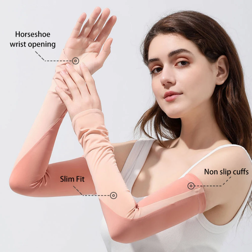 Sunscreen Sleeves Women Summer Thin Long Ice Silk Gloves Riding Driving Ice Sleeves UV Protection Accessories In Summer
Sunscreen Sleeves Women Summer Thin Long Ice Silk Gloves Riding Driving Ice Sleeves UV Protection Accessories In Summer