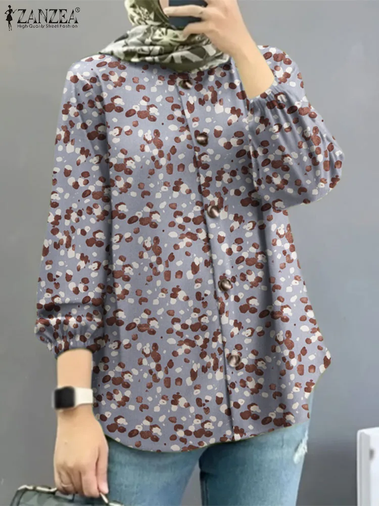 2023 ZANZEA Women Casual Muslim Abaya Blouse Autumn Fashion Floral Printed Tops Vintage Long Sleeve Shirt Blusas Holiday Chemise
2023 ZANZEA Women Casual Muslim Abaya Blouse Autumn Fashion Floral Printed Tops Vintage Long Sleeve Shirt Blusas Holiday Chemise