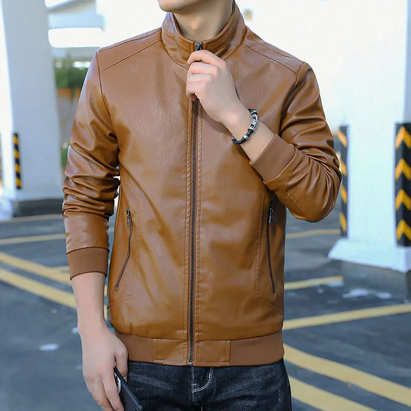 Luxury Brand Designer Clothing Leather Coat Motorcycle Bomber Jacket Slim Zip Windproof Windbreaker Stand Collar Outerwear New
Luxury Brand Designer Clothing Leather Coat Motorcycle Bomber Jacket Slim Zip Windproof Windbreaker Stand Collar Outerwear New