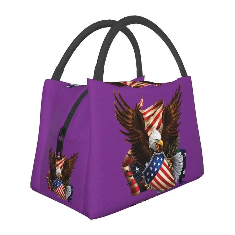 Custom USA Eagle American Flag Lunch Bag Men Women Cooler Warm Insulated Lunch Box for Office Travel
Custom USA Eagle American Flag Lunch Bag Men Women Cooler Warm Insulated Lunch Box for Office Travel