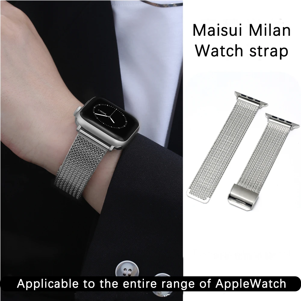 

Wrist Strap For Apple Watch Band 45mm 44mm 42mm Metal Correa 38mm 40mm 42mm Stainless Steel Bracelet Iwatch Serie 7 6 SE 5 4 3