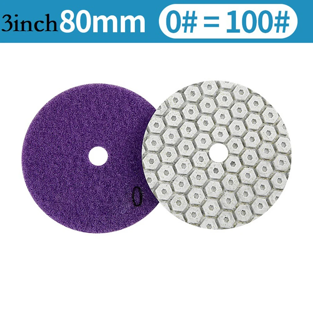 1pc 3'' Diamond Dry Polishing Pad 100-1500 Grit 10mm Bore For Granite Marble Quartzite Sanding Disc Stone Polishing Tools
1pc 3'' Diamond Dry Polishing Pad 100-1500 Grit 10mm Bore For Granite Marble Quartzite Sanding Disc Stone Polishing Tools