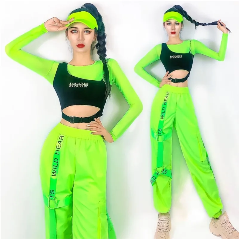 New Korean Dance Girls Leading Jazz Dance Costume Gogo Hip Hop Fluorescent Green Pants Set DS Performance Outfit
New Korean Dance Girls Leading Jazz Dance Costume Gogo Hip Hop Fluorescent Green Pants Set DS Performance Outfit