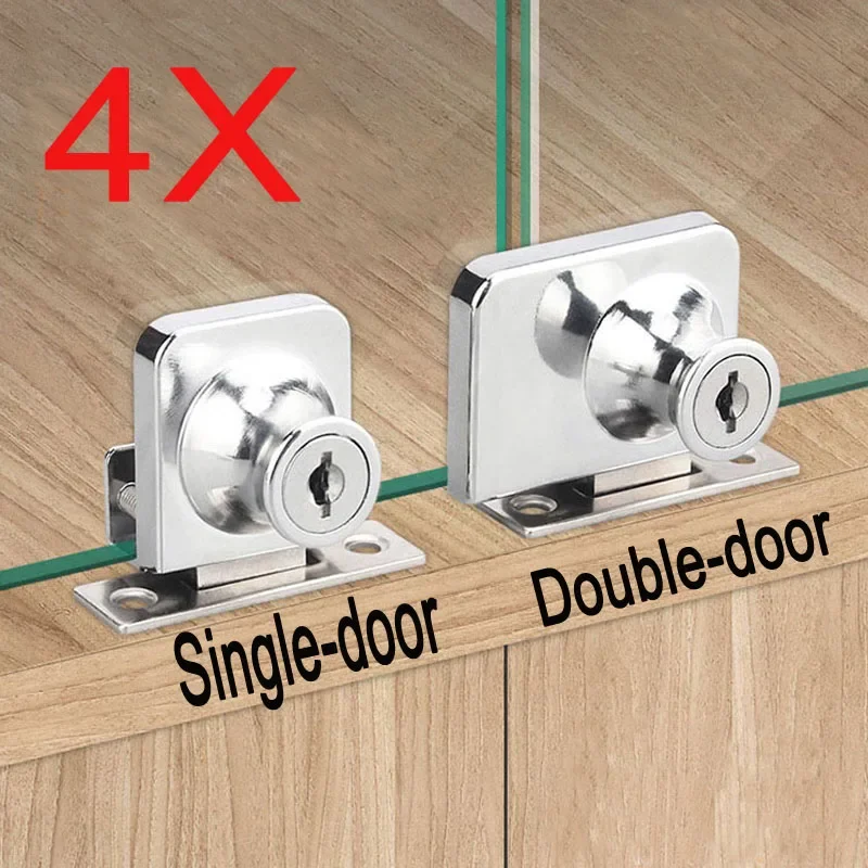 4 Sets Cabinet Lock Display Showcase Locks Double /Single Glass Door Drilling-free Zinc Alloy Cylinder Sliding Glass Door Lock
4 Sets Cabinet Lock Display Showcase Locks Double /Single Glass Door Drilling-free Zinc Alloy Cylinder Sliding Glass Door Lock