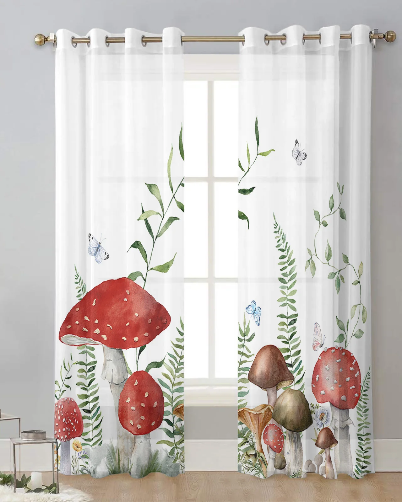 Mushroom Green Plant Butterfly Voile Hanging Curtain Living Room Sheer Curtain Home Decor Chiffon Drapes Gauze Window Panels
Mushroom Green Plant Butterfly Voile Hanging Curtain Living Room Sheer Curtain Home Decor Chiffon Drapes Gauze Window Panels
