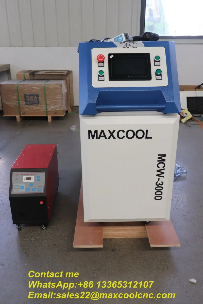 

MAXCOOL 1000 Вт, 1500 Вт, 2000 Вт, 3000 Вт, миниатюрный ручной волоконно-лазерный сварочный аппарат с фокусировкой и очисткой, функция 3 в 1, 220 В