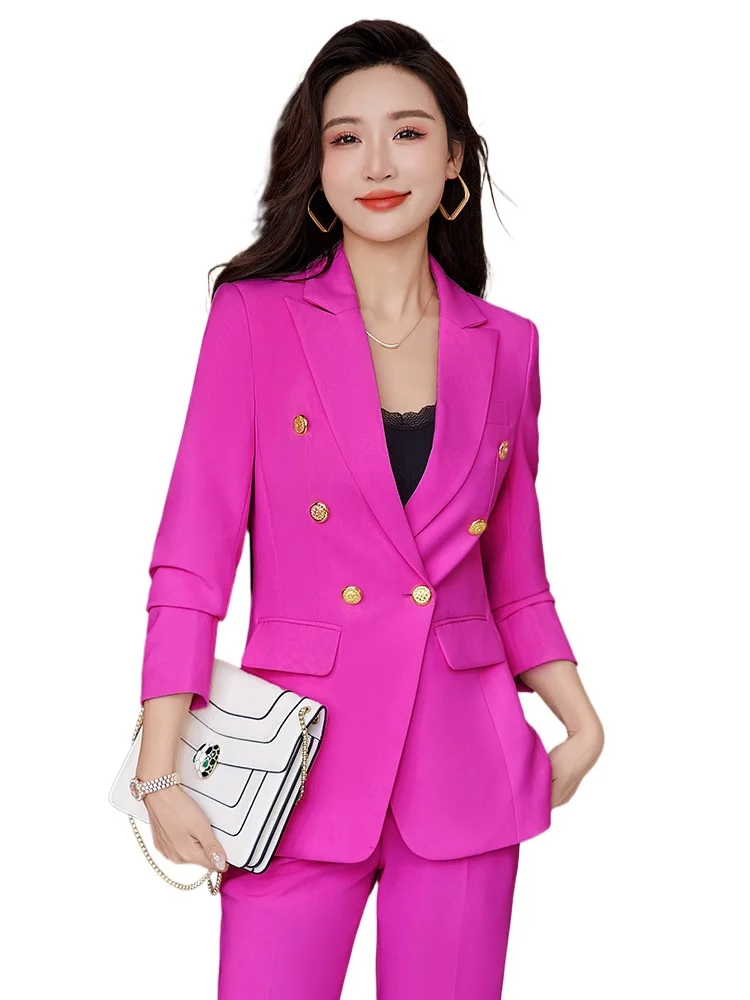 Business Wear Women's Suit Pants+Blazer Autumn Winter Professional Temperament Suit Dress Workplace Activity Host Work Clothes
Business Wear Women's Suit Pants+Blazer Autumn Winter Professional Temperament Suit Dress Workplace Activity Host Work Clothes