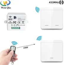 Rf Light Switch 220V 433MHz Smart Wireless Remote Control Wall Switch with Clone Keyfob Mini Relay Module for Home 220V Lamp LED
Rf Light Switch 220V 433MHz Smart Wireless Remote Control Wall Switch with Clone Keyfob Mini Relay Module for Home 220V Lamp LED