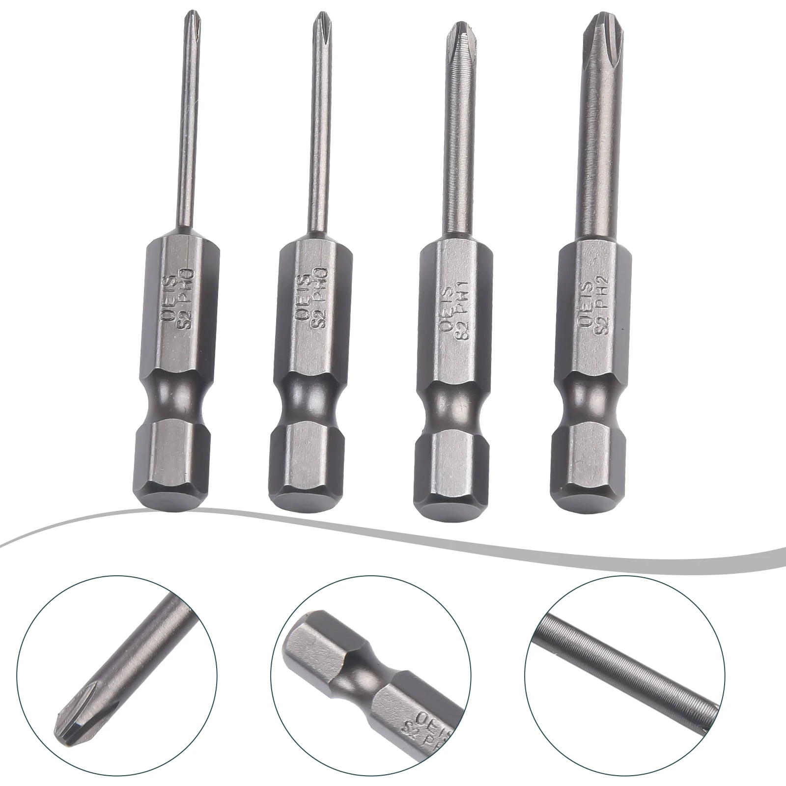 1/4 Hex Shank Screwdriver Bits 4Pcs/set 50mm Alloy Steel Cross Grey Hand Screwdrivers Hand Tools Magnetic Bits
1/4 Hex Shank Screwdriver Bits 4Pcs/set 50mm Alloy Steel Cross Grey Hand Screwdrivers Hand Tools Magnetic Bits