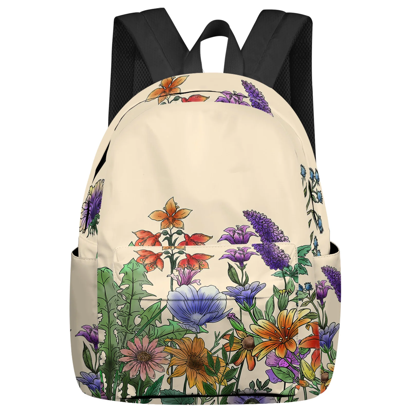 

Рюкзак для девочек-подростков, школьный ранец с изображением цветка Утренней славы, лаванды, сумки для книг, мужской портфель на плечо для ноутбука