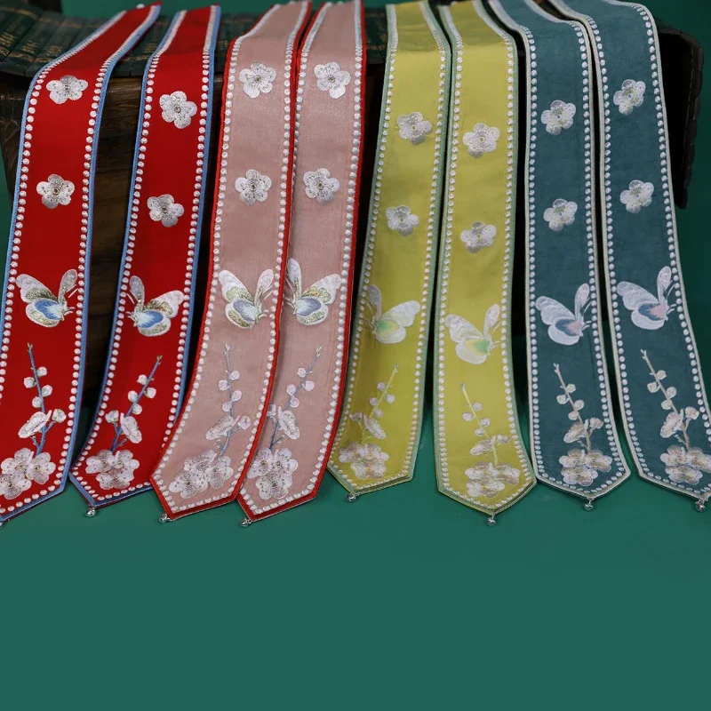 WATER Embroidered Ribbon Hanfu Accessories Women's Chinese Tradition Style Vintage Folk Ancient Red Pink 2pc Yellow Green
WATER Embroidered Ribbon Hanfu Accessories Women's Chinese Tradition Style Vintage Folk Ancient Red Pink 2pc Yellow Green