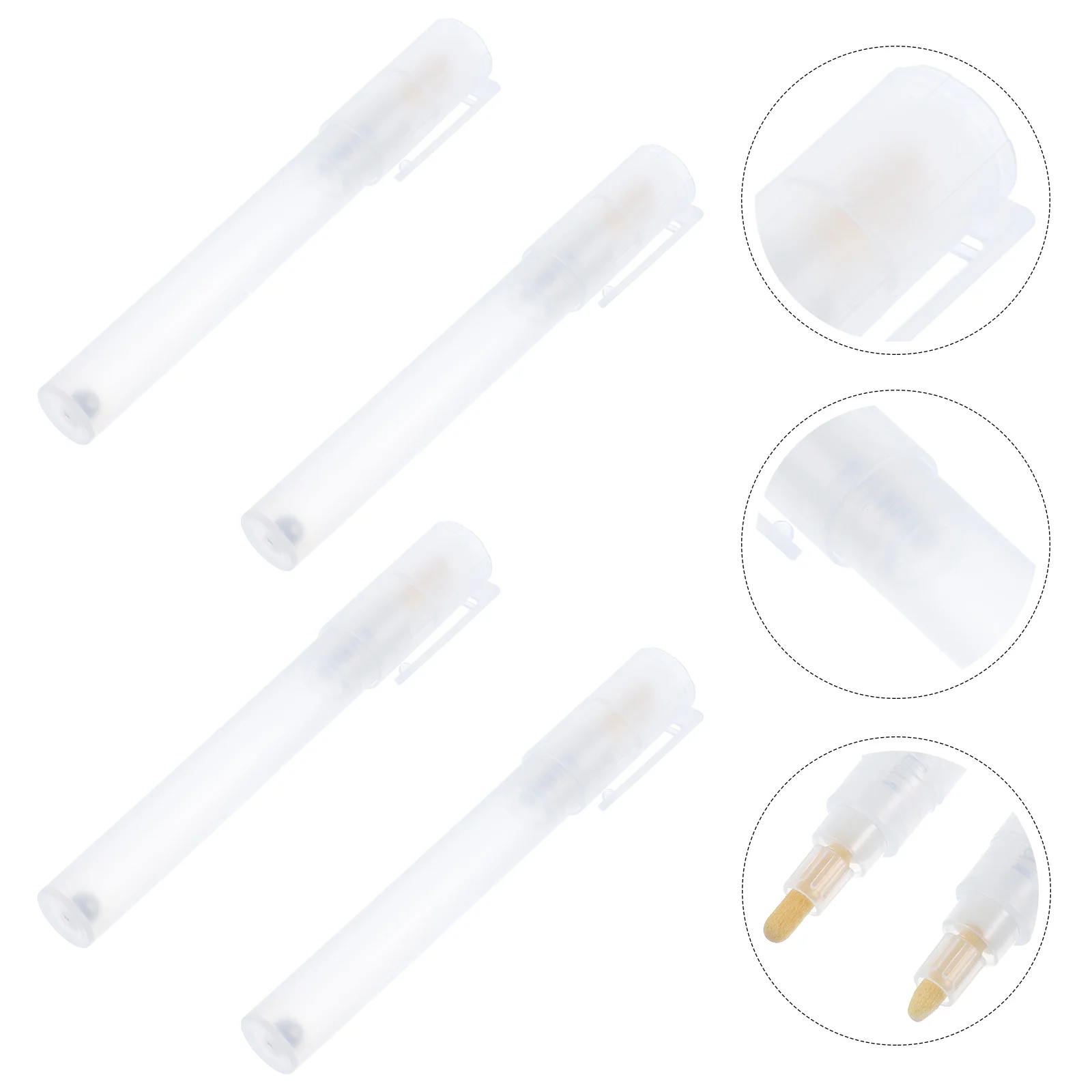 

2x2sizes Plastic Empty Pen Rod Refillable Paint Pen Shell Barrels Tube for Graffiti Pen Liquid Chalk Markers Round Tip