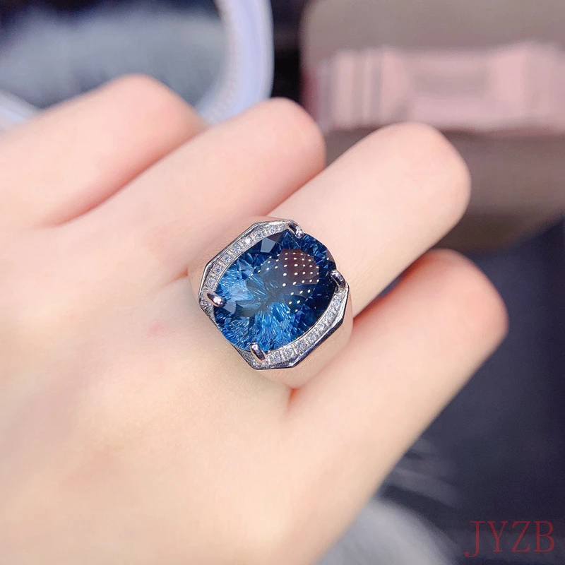 100% free shipping 925 Sterling silver Gem Men's Natural Topaz Stone Ring 12x16mm
100% free shipping 925 Sterling silver Gem Men's Natural Topaz Stone Ring 12x16mm