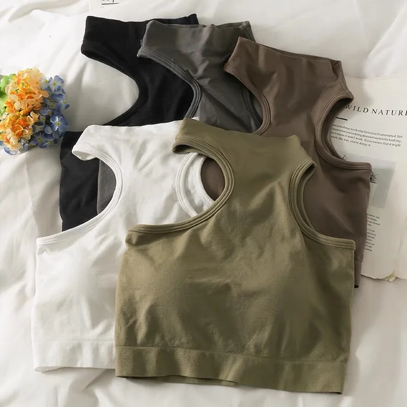 Tops for Woman Knitted Sexy Crop Tops Off Shoulder Halter Tanke Top Women Built In Bra Camis for Womens Sleeveless Hot
Tops for Woman Knitted Sexy Crop Tops Off Shoulder Halter Tanke Top Women Built In Bra Camis for Womens Sleeveless Hot