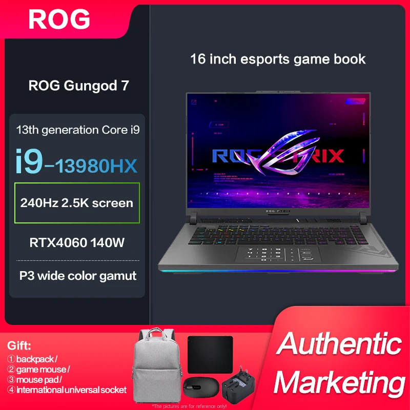 

Asus ROG Strix SCAR G614 E-sport Liquid Metal Cool Gaming Laptop i9-13980HX RTX4060/RTX4070 2.5K 240Hz 16 Inch Computer Notebook