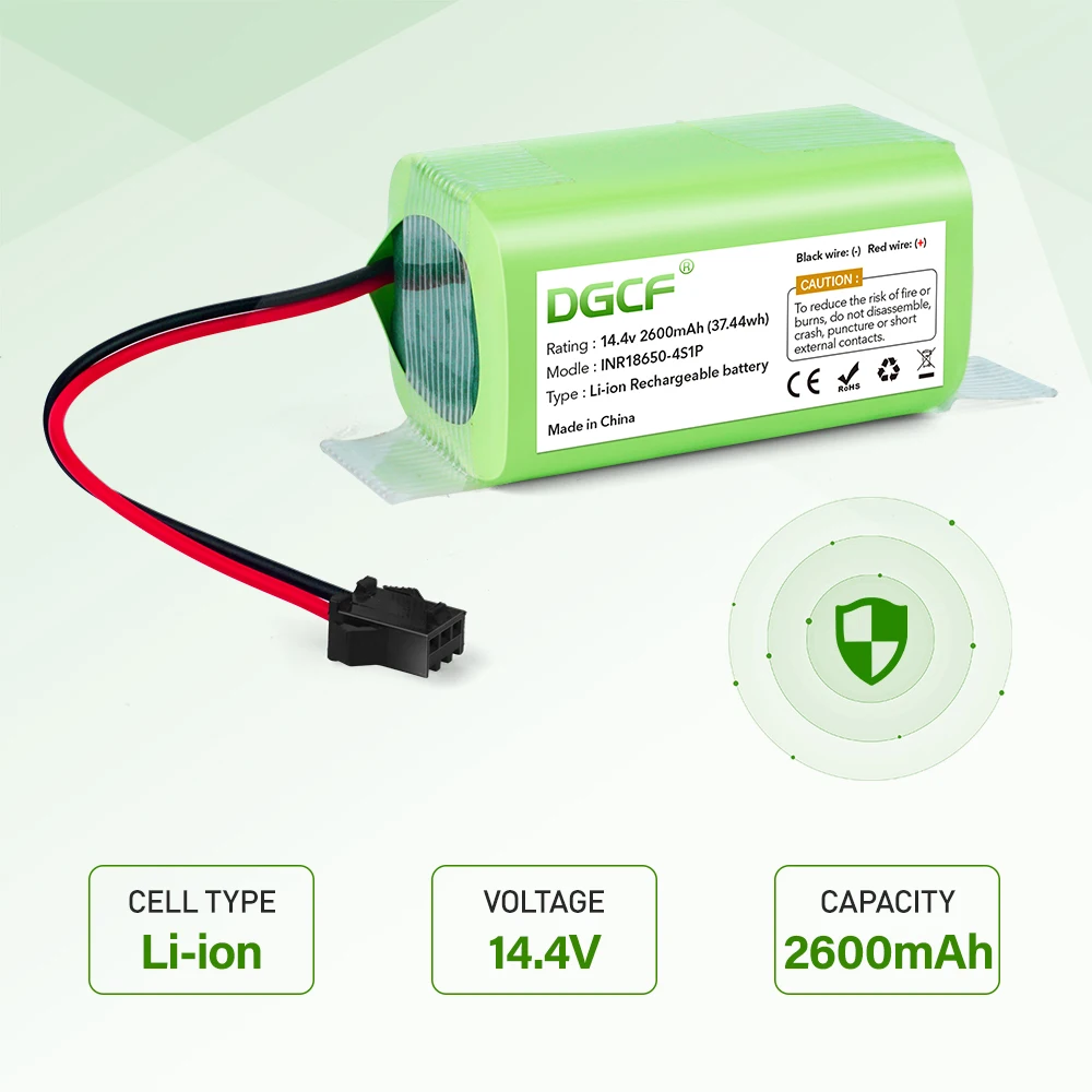 Battery For Cecotec Conga Excellence 950 990 1090 Ecovacs Deebot DN621 601/605 Eufy RoboVac 35C i7 V710 14.4V 2600mAh
Battery For Cecotec Conga Excellence 950 990 1090 Ecovacs Deebot DN621 601/605 Eufy RoboVac 35C i7 V710 14.4V 2600mAh