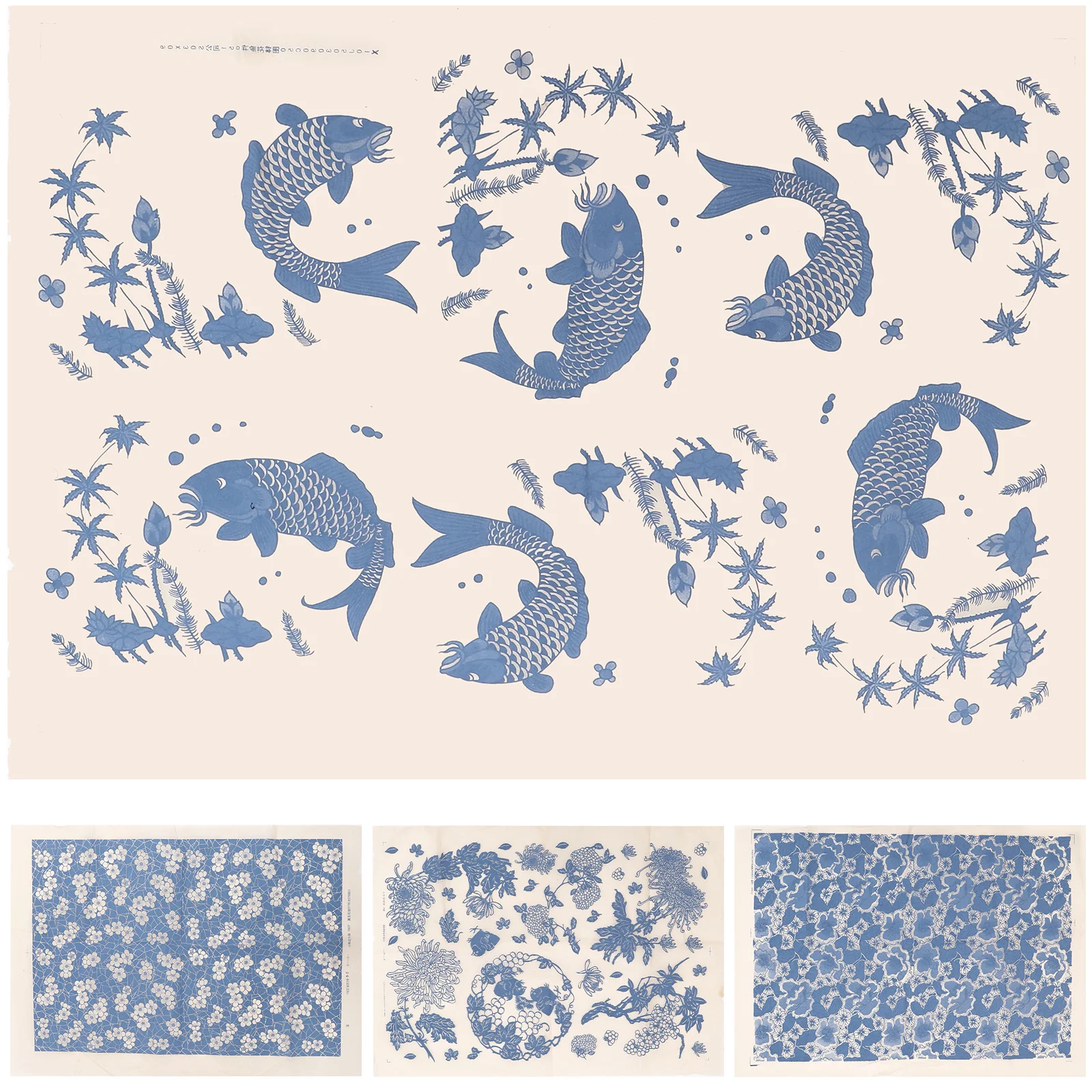 

Ceramic Decals Pottery Ceramics Clay Transfer Paper Chinese Underglaze Potterying Flower Printing Blue Porcelain Sticker