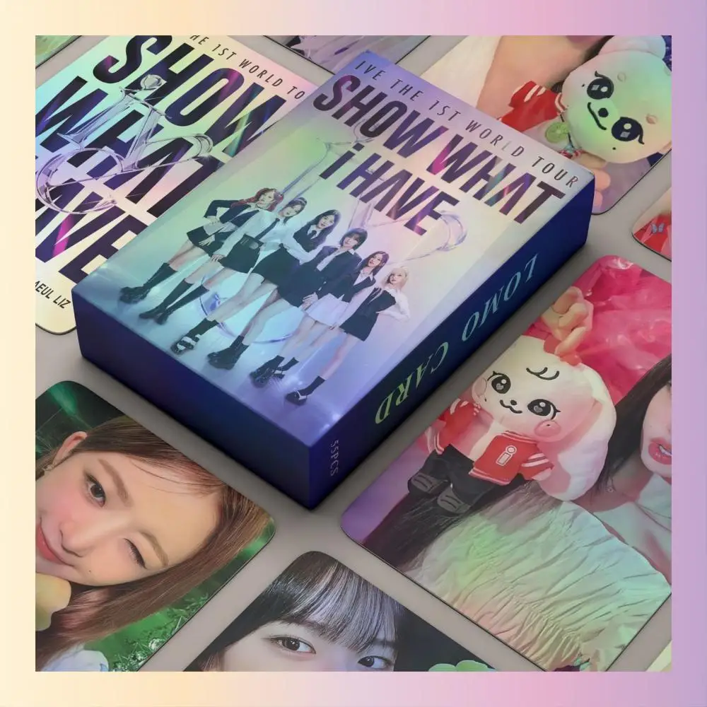XIURAN 55 Pcs IVE SHOW WHAT Holographic Laser Card Kpop Photocards Postcards Series
XIURAN 55 Pcs IVE SHOW WHAT Holographic Laser Card Kpop Photocards Postcards Series