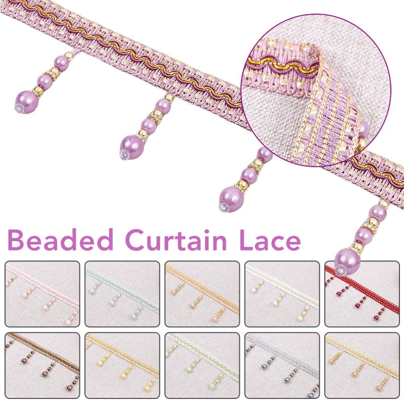 11 Meter Imitation Pearl Tassel Lace Trim Curtain Sewing Accessory Upholstery Curtain Bead Trimming Fringe DIY Home Decor
11 Meter Imitation Pearl Tassel Lace Trim Curtain Sewing Accessory Upholstery Curtain Bead Trimming Fringe DIY Home Decor