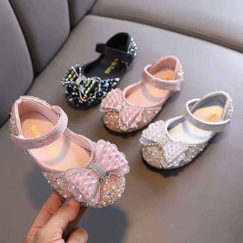AINYFU Girls Sequined Princess Shoes Kids Rhinestone Bow Leather Shoes Spring Baby Children's Wedding Flat Shoes Size 21-36
AINYFU Girls Sequined Princess Shoes Kids Rhinestone Bow Leather Shoes Spring Baby Children's Wedding Flat Shoes Size 21-36