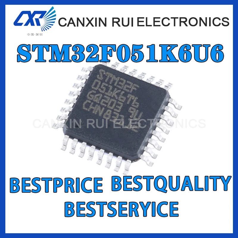 100% brand new original STM32F051K6U6 QFN-32 32-bit microprocessor silkscreen F051K66 chip IC 
100% brand new original STM32F051K6U6 QFN-32 32-bit microprocessor silkscreen F051K66 chip IC