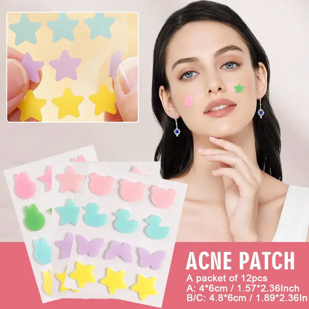 12Pcs Colorful Acne Patches Cute Star Shaped Acne Treatment Sticker Invisible Acne Cover Removal Pimple Patch Skin Care
12Pcs Colorful Acne Patches Cute Star Shaped Acne Treatment Sticker Invisible Acne Cover Removal Pimple Patch Skin Care