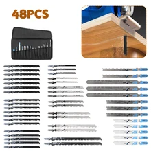 48PCS Jigsaw Blades Set T-Shank Jig Saw Blades with Storage Bag for Wood Plastic Metal Cutting
48PCS Jigsaw Blades Set T-Shank Jig Saw Blades with Storage Bag for Wood Plastic Metal Cutting