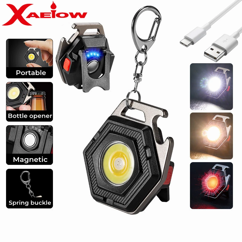 Portable LED COB Work Light Mini Keychain Flashlight Rechargeable Power Display Strong Light Camping Lantern Bottle Opener
Portable LED COB Work Light Mini Keychain Flashlight Rechargeable Power Display Strong Light Camping Lantern Bottle Opener