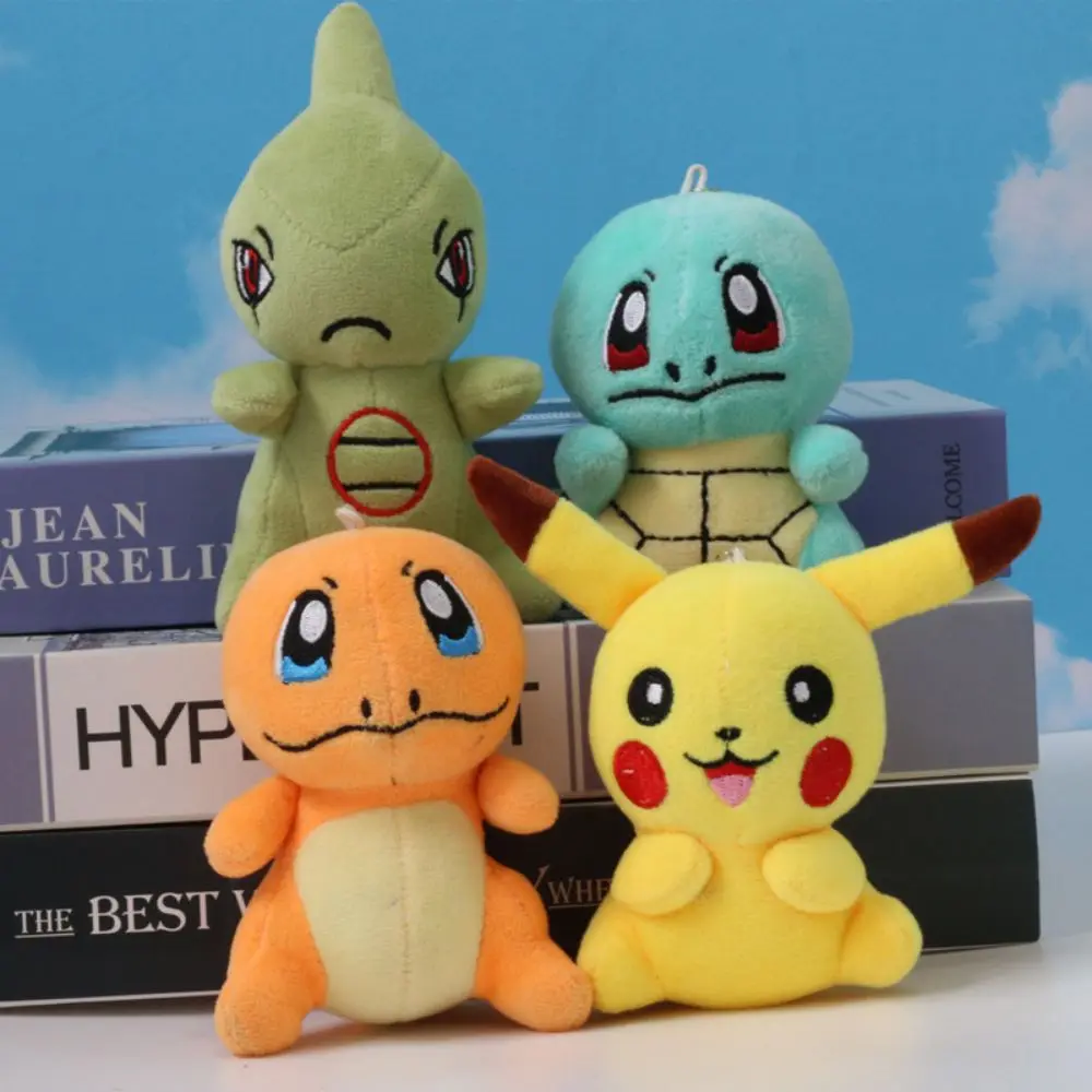 

Original Pokemon Plush Keychain Cartoon Toys Pikachu Charmander Psyduck Squirtle Snorlax Wobbuffet Doll Kids Kawai Toy Gift