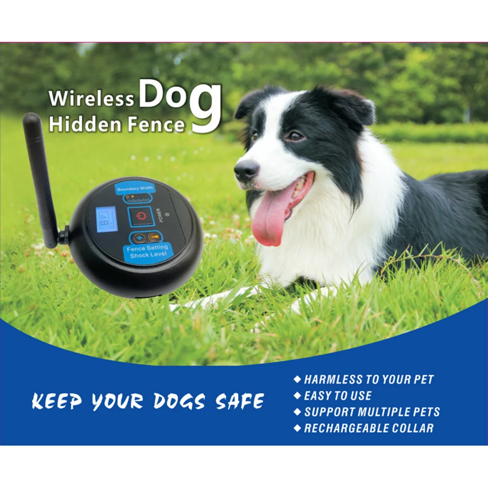 Pet Electronic Fence Wireless Remote Control Electric Shock Vibration Charging Waterproof Receiver Dog Collar Training Products
Pet Electronic Fence Wireless Remote Control Electric Shock Vibration Charging Waterproof Receiver Dog Collar Training Products