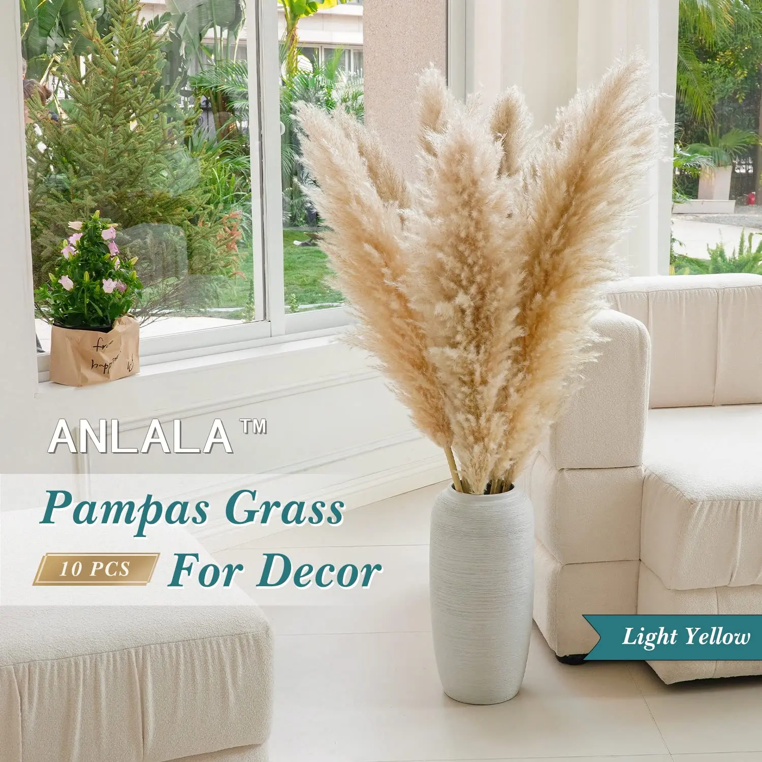 10Pcs Long Plumes Dried Pampas Grass 46Inch Tall Natural Decor Bouquet for Boho Outerdoor Home Large Fluffy Plants Decor Flower
10Pcs Long Plumes Dried Pampas Grass 46Inch Tall Natural Decor Bouquet for Boho Outerdoor Home Large Fluffy Plants Decor Flower