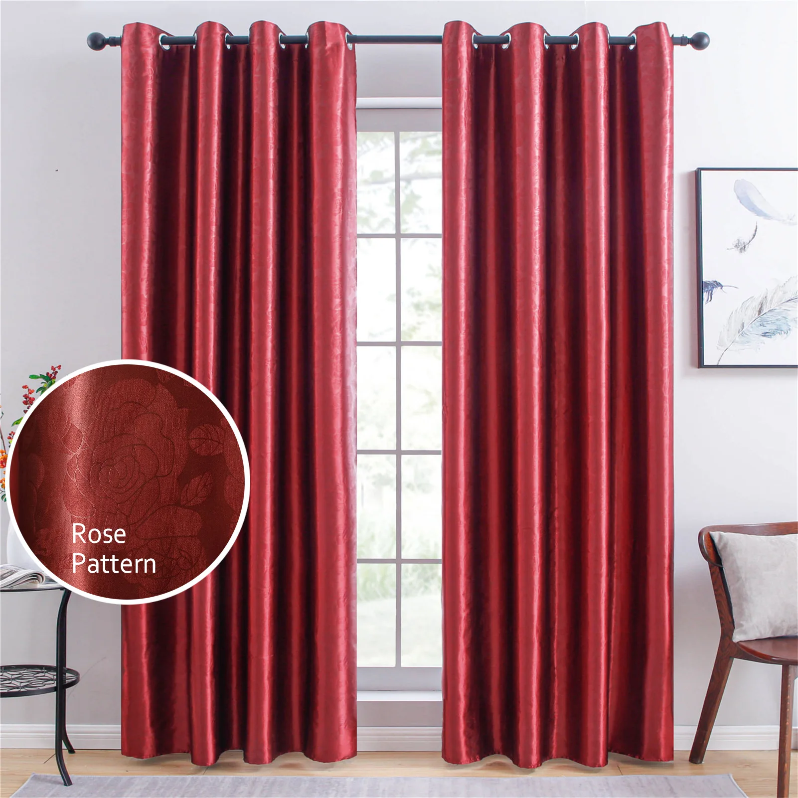 Red Pink Golden Sliver Coffee European Style Classical Rose Jacquard Pattern 100% Blackout Curtains for Living Room Bedroom
Red Pink Golden Sliver Coffee European Style Classical Rose Jacquard Pattern 100% Blackout Curtains for Living Room Bedroom