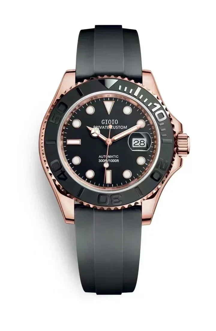 Luxury Mens Automatic Watch Mechanical Black Rubber Ceramic Bezel Sapphire Luminous Yacht Stainless Steel Rose Gold
Luxury Mens Automatic Watch Mechanical Black Rubber Ceramic Bezel Sapphire Luminous Yacht Stainless Steel Rose Gold