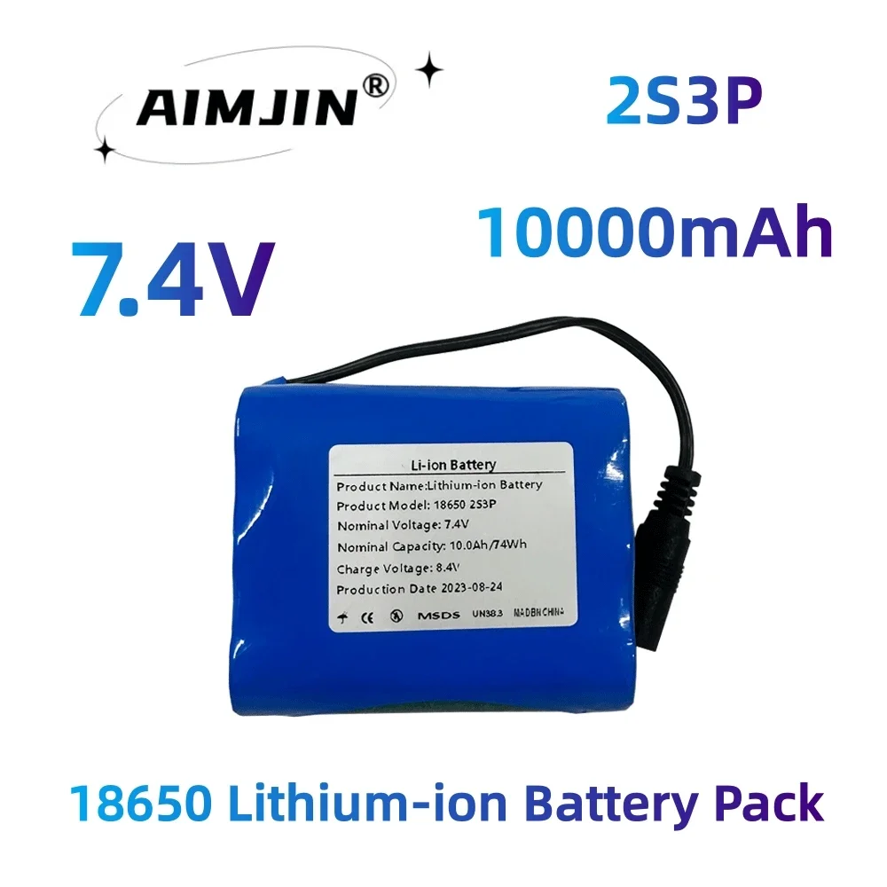 7.4V Emergency DIY 18650 Lithium Battery Pack 2S3P 10AH Fishing LED Light Bluetooth Speaker 7.4V Lithium Ion Battery
7.4V Emergency DIY 18650 Lithium Battery Pack 2S3P 10AH Fishing LED Light Bluetooth Speaker 7.4V Lithium Ion Battery