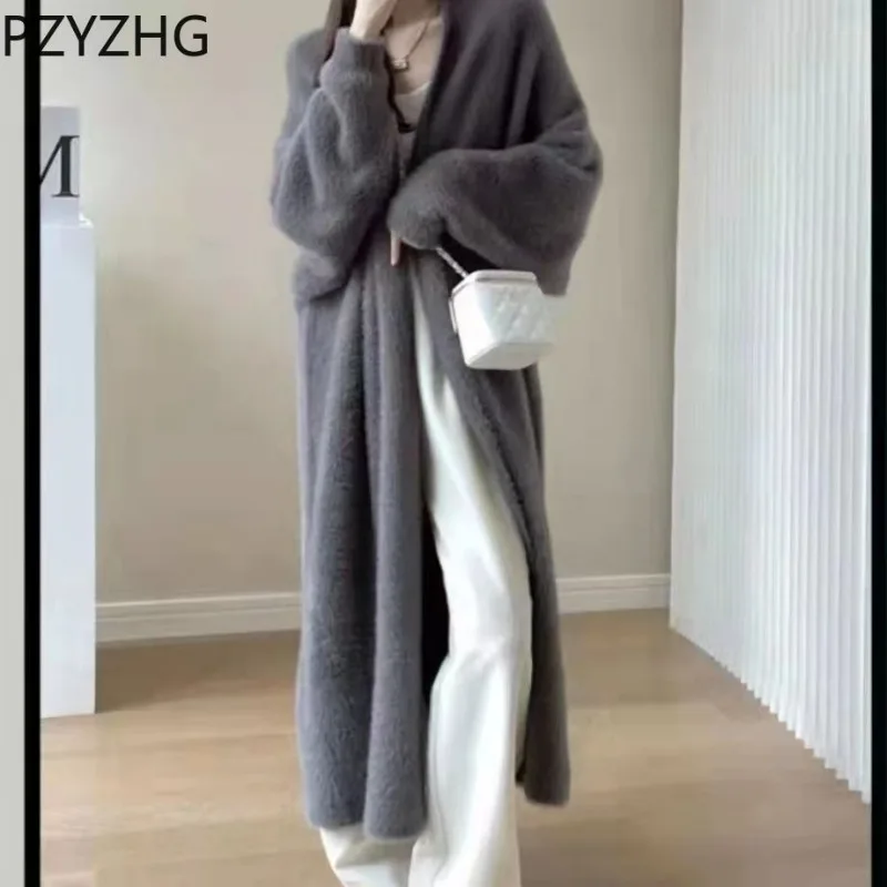 Women 2023 Sweater Knitted Cardigan Large Autumn/Winter Imitation Mink Fleece Coat Medium Length Loose and Lazy Style Over Knee
Women 2023 Sweater Knitted Cardigan Large Autumn/Winter Imitation Mink Fleece Coat Medium Length Loose and Lazy Style Over Knee