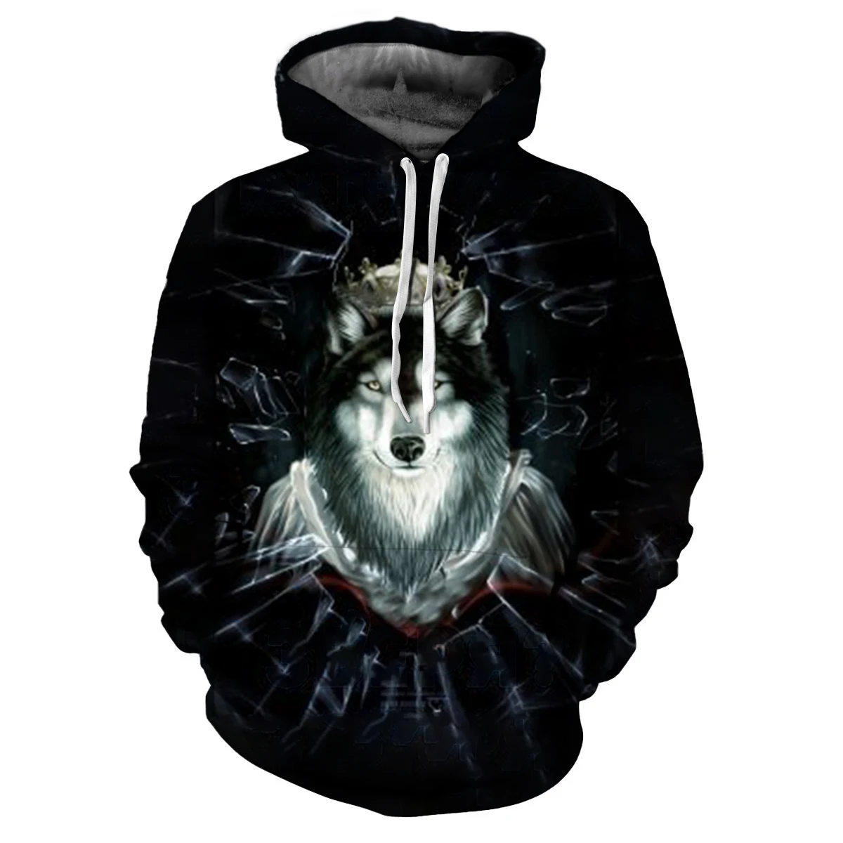 

New hot animal 3D printed sweatshirt painted Wolf dog men's and women's hoodie design Harajuku jumper Autumn and winter hoodie