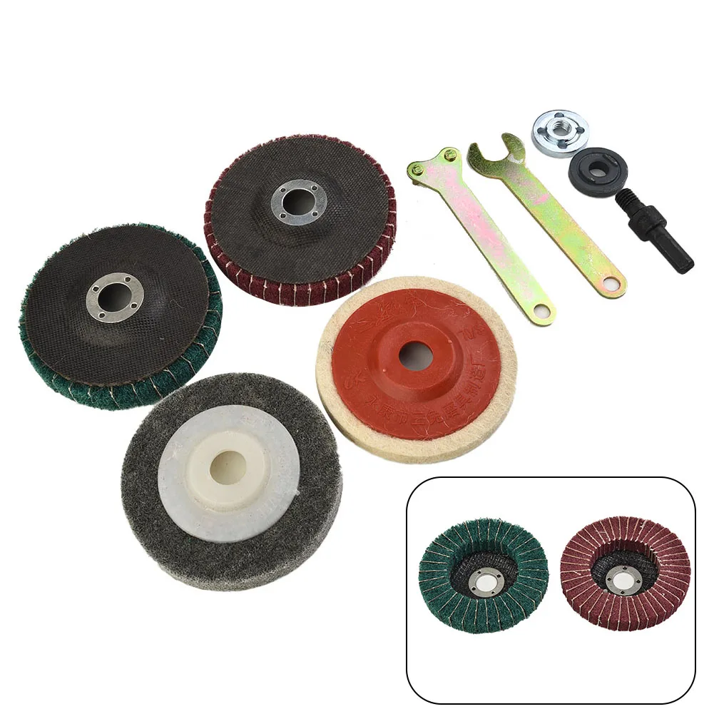 Grinder Flap Polishing Kit Disc Buffing Accessories Workshop Equipment Cloth Metal Wood Stainless Steel Plastic
Grinder Flap Polishing Kit Disc Buffing Accessories Workshop Equipment Cloth Metal Wood Stainless Steel Plastic