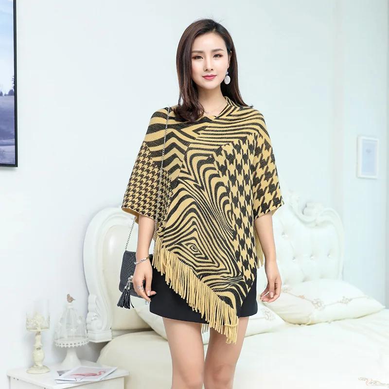 2022 Spring Autumn New Pullover Cloak Women Shawl Printed Zebra Pattern Cloak Blouse Fashion Coat Poncho Capes Yellow
2022 Spring Autumn New Pullover Cloak Women Shawl Printed Zebra Pattern Cloak Blouse Fashion Coat Poncho Capes Yellow