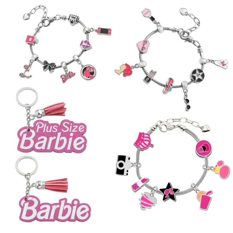 

Аниме Барби браслет мультфильм девушки крутые ювелирные изделия Милая женская мода женский декоративный браслет Kawaii сладкий ключ кулон подарок для детей