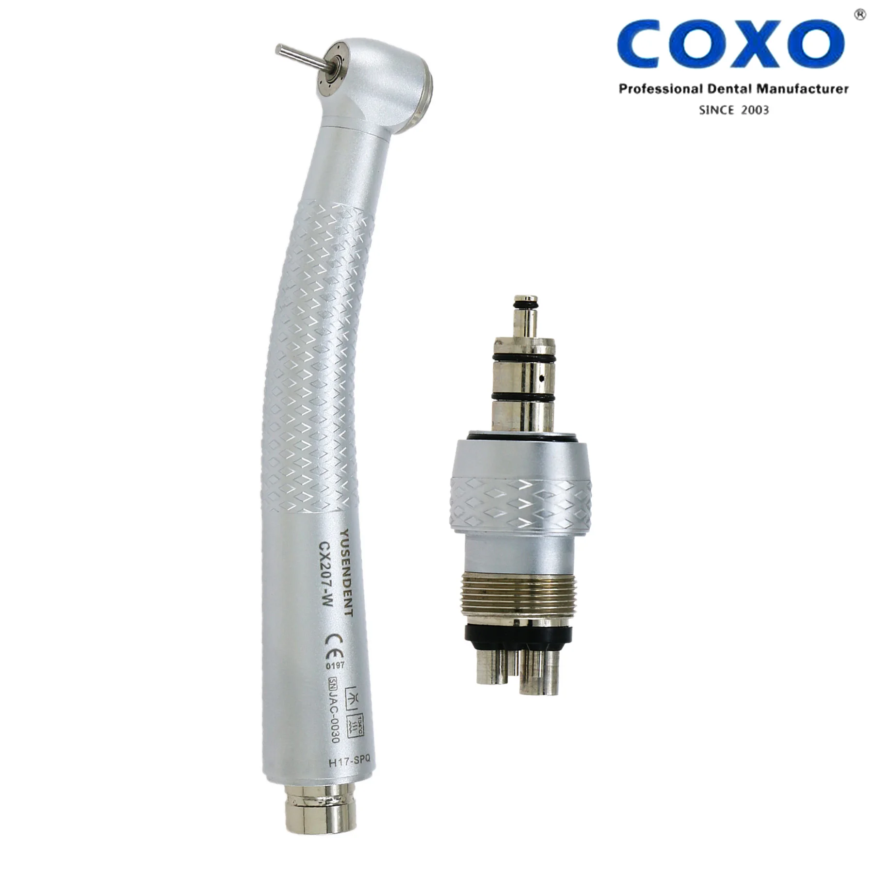 COXO CX207-W Dental High Speed Standard Head Handpieces Push Button 4 Holes Coupler Air Turbine Dentist Tool
COXO CX207-W Dental High Speed Standard Head Handpieces Push Button 4 Holes Coupler Air Turbine Dentist Tool