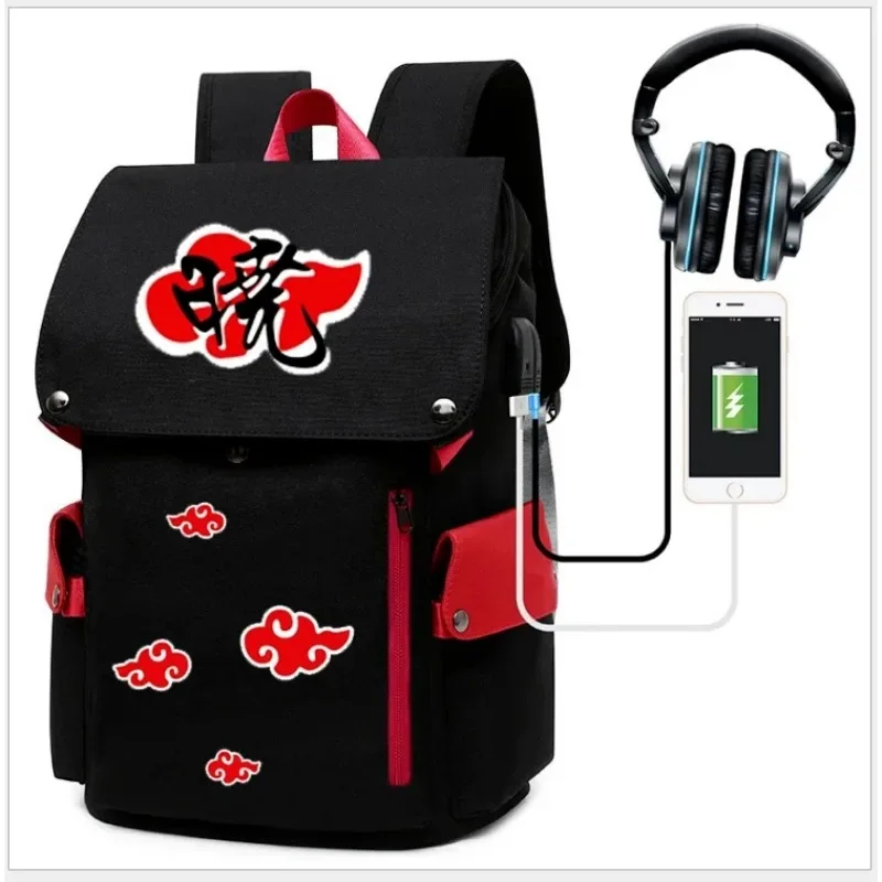 

Anime Peripheral Naruto Junior High School Schoolbag Anti-theft Backpack Oxford Cloth Wear-resistant Men's School Bag Mochila