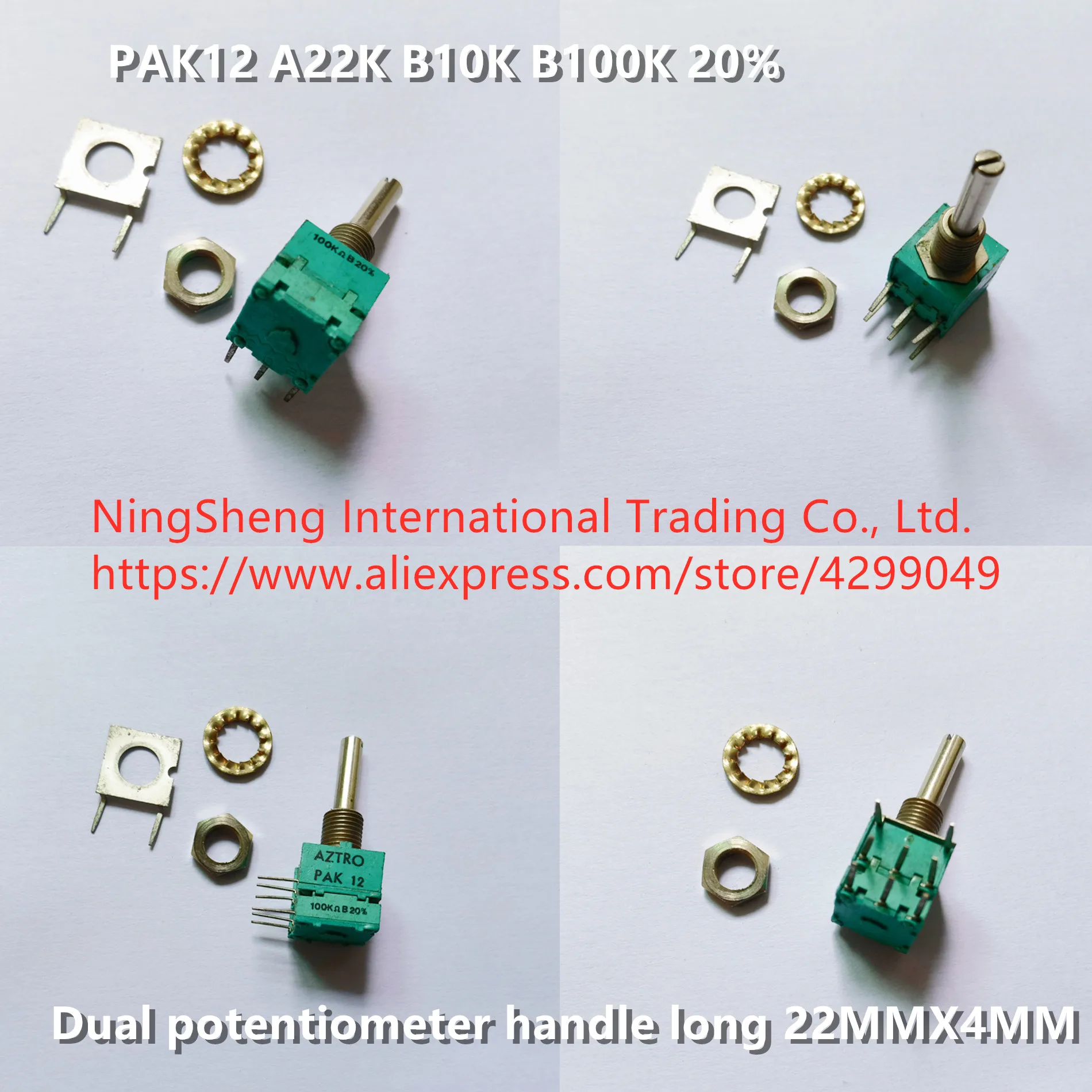 Original new 100% import PAK12 A22K B10K B100K 20% dual potentiometer handle long 22MMX4MM (SWITCH)
Original new 100% import PAK12 A22K B10K B100K 20% dual potentiometer handle long 22MMX4MM (SWITCH)