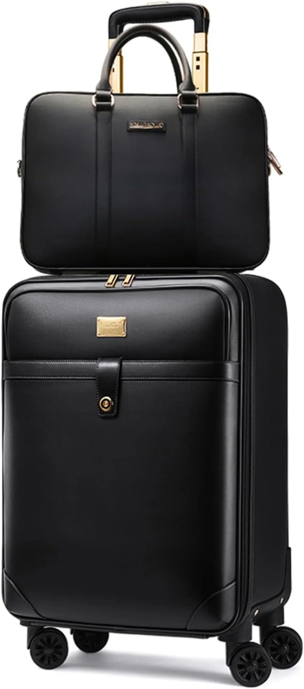 

18 Inch Carry On Luggage With Spinner Wheels，Mans Suitcase With TSA Lock For Business Trip,Soft Sided Luggage Set