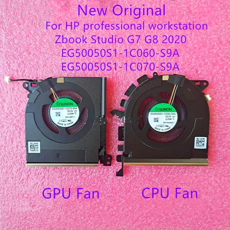 New Original Laptop CPU GPU Cooling Fan For HP professional workstation Zbook Studio G7 G8 2020 fan EG50050S1-1C060/-1C070-S9A
New Original Laptop CPU GPU Cooling Fan For HP professional workstation Zbook Studio G7 G8 2020 fan EG50050S1-1C060/-1C070-S9A