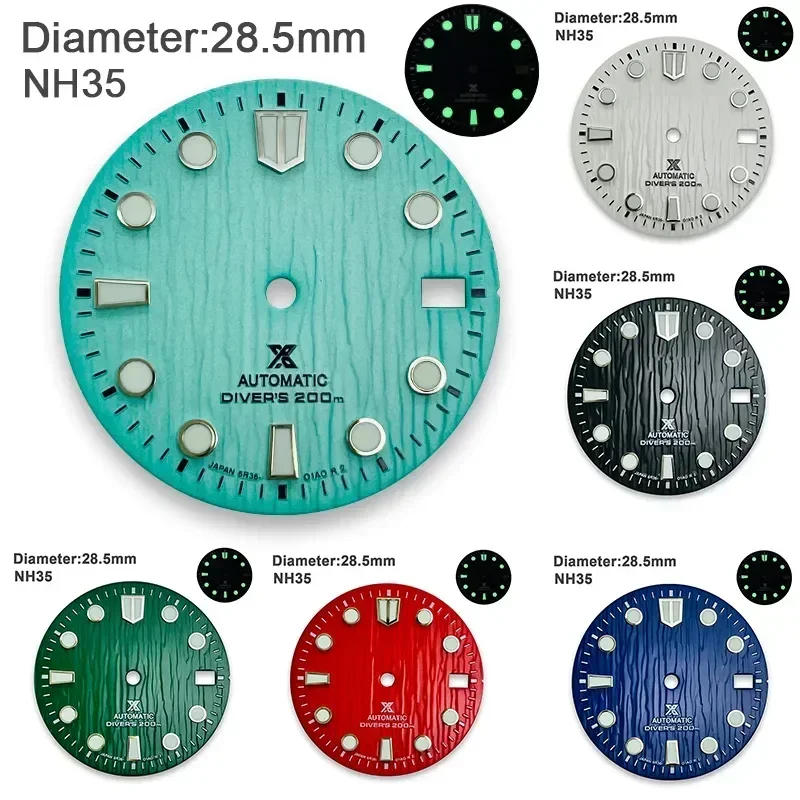 28.5mm S Logo Ocean Glacier Dial Suitable for NH36 NH35 Automatic Movement Green Luminous Watch Modification Accessories DIY
28.5mm S Logo Ocean Glacier Dial Suitable for NH36 NH35 Automatic Movement Green Luminous Watch Modification Accessories DIY