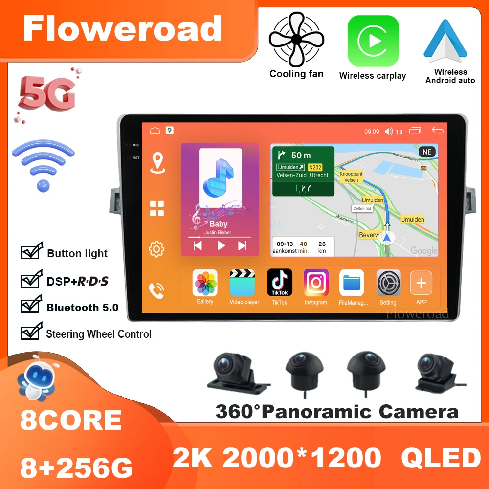 9 дюймов Android 13 для Toyota Verso R20 2009-2018 Автомобильный мультимедийный видеоплеер навигатор стерео GPS Carplay Авто BT5.0 5GWiFi 
9 дюймов Android 13 для Toyota Verso R20 2009-2018 Автомобильный мультимедийный видеоплеер навигатор стерео GPS Carplay Авто BT5.0 5GWiFi