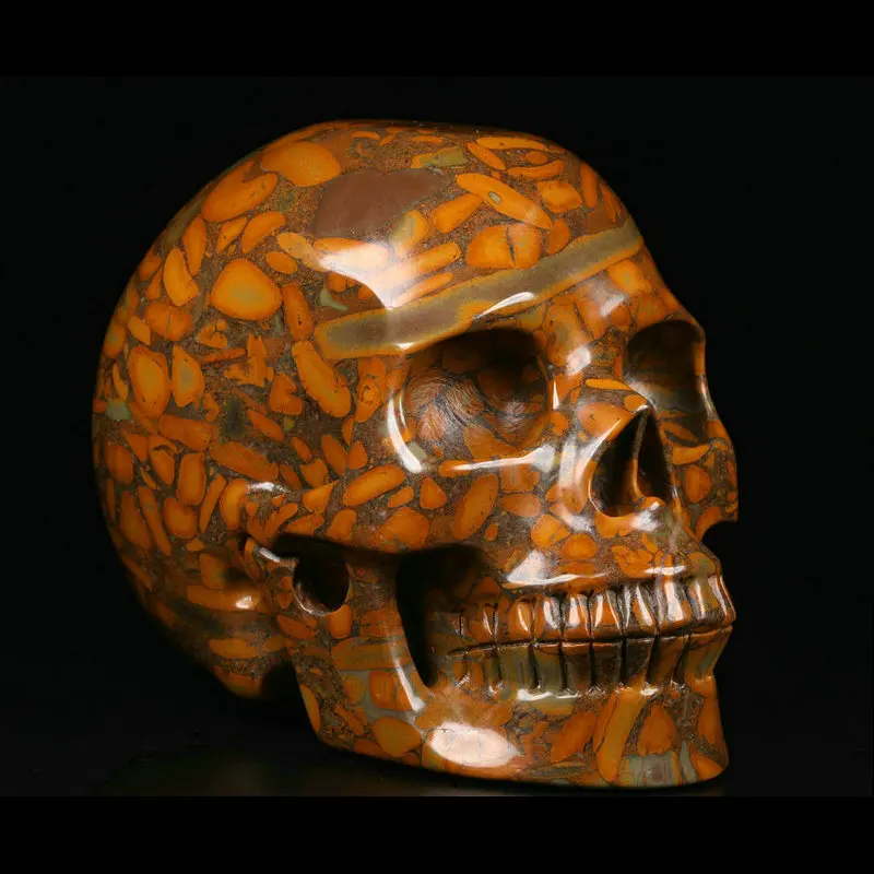 Wholesale Hand Carved Natural Huge 5.0inch Bamboo Stone Crystal Skulls Folk Crafts Healing Crystal stones For Home Decoration 
Wholesale Hand Carved Natural Huge 5.0inch Bamboo Stone Crystal Skulls Folk Crafts Healing Crystal stones For Home Decoration